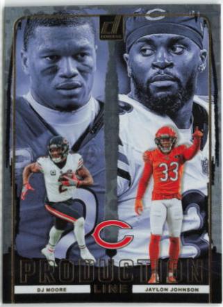 2024 Panini Donruss Production Line DJ Moore / Jaylon Johnson #8 card