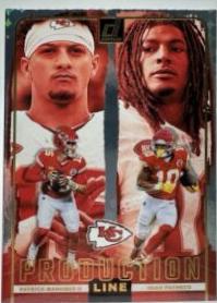 2024 Panini Donruss Production Line Isiah Pacheco / Patrick Mahomes II #11 card