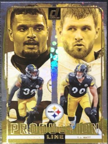 2024 Panini Donruss Production Line Minkah Fitzpatrick / T.J. Watt #20 card