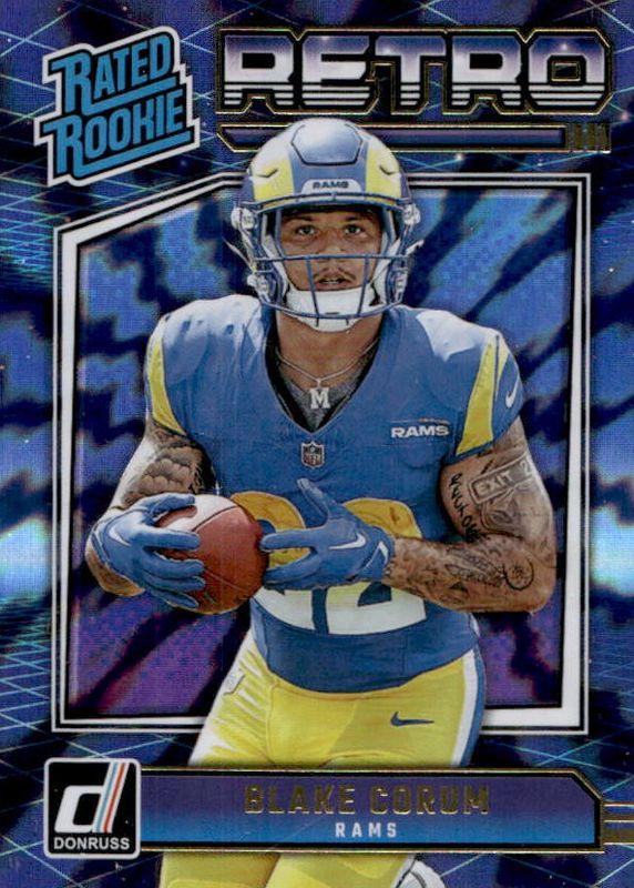 2024 Panini Donruss Rated Rookies Retro Blake Corum #10 card