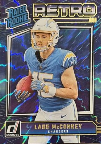 2024 Panini Donruss Rated Rookies Retro Ladd McConkey #5 card