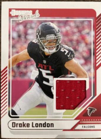 2024 Panini Donruss Threads Drake London #DTH-DLO card