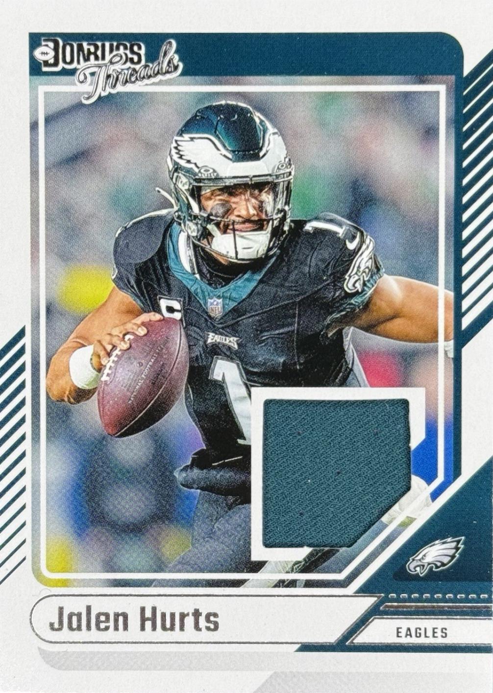 2024 Panini Donruss Threads Jalen Hurts #DTH-JHU card