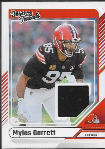 2024 Panini Donruss Threads Myles Garrett #DTH-MGA card