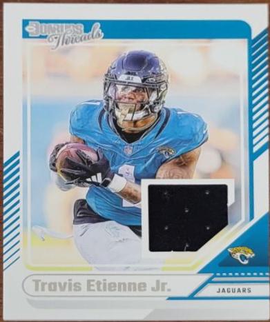2024 Panini Donruss Threads Travis Etienne Jr. #DTH-TET card