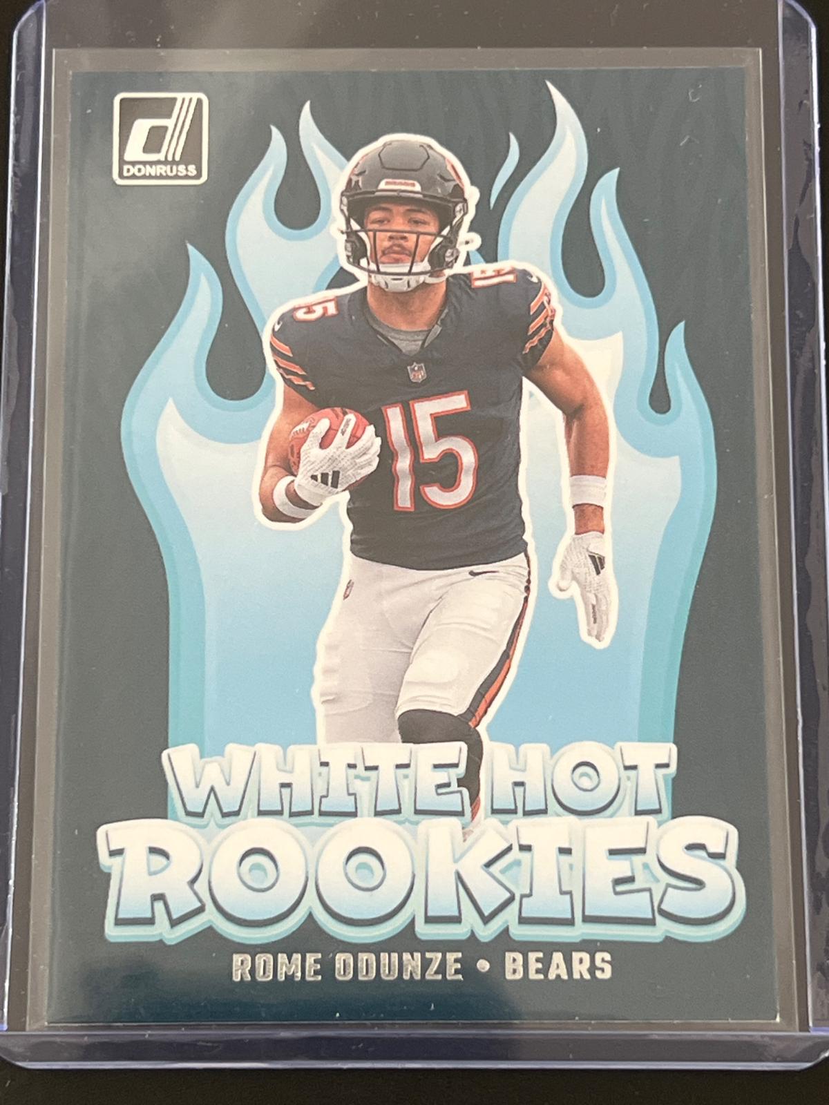 2024 Panini Donruss White Hot Rookies Rome Odunze #WH2 card