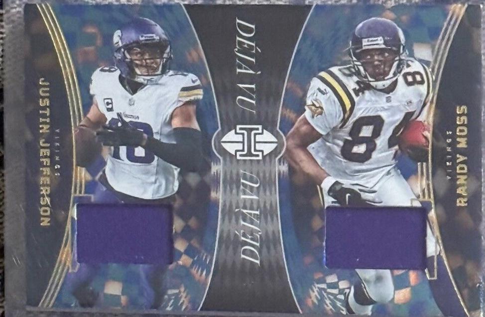 2024 Panini Illusions Deja Vu Justin Jefferson / Randy Moss #4 card