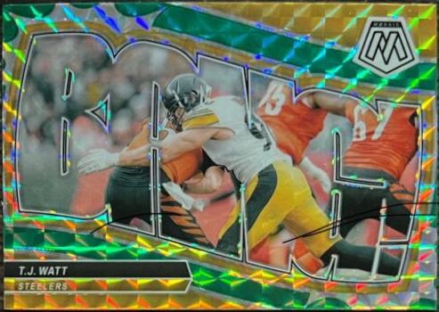 2024 Panini Mosaic Bang T.J. Watt [Green] #3 card