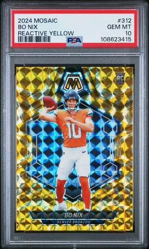 2024 Panini Mosaic Bo Nix [Camo Pink] #312 card