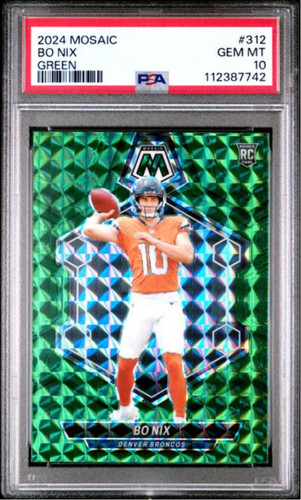 2024 Panini Mosaic Bo Nix [Green] #312 card