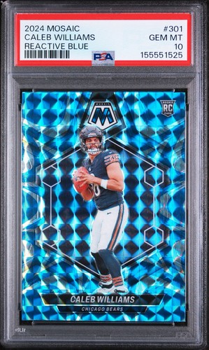 2024 Panini Mosaic Caleb Williams [Blue Reactive] #301 card