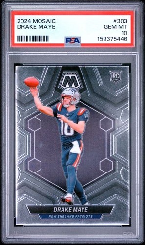 2024 Panini Mosaic Drake Maye #303 card