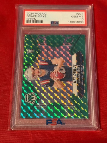 2024 Panini Mosaic Drake Maye [Green] #273 card