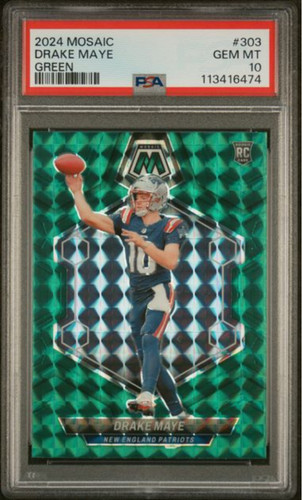 2024 Panini Mosaic Drake Maye [Green] #303 card