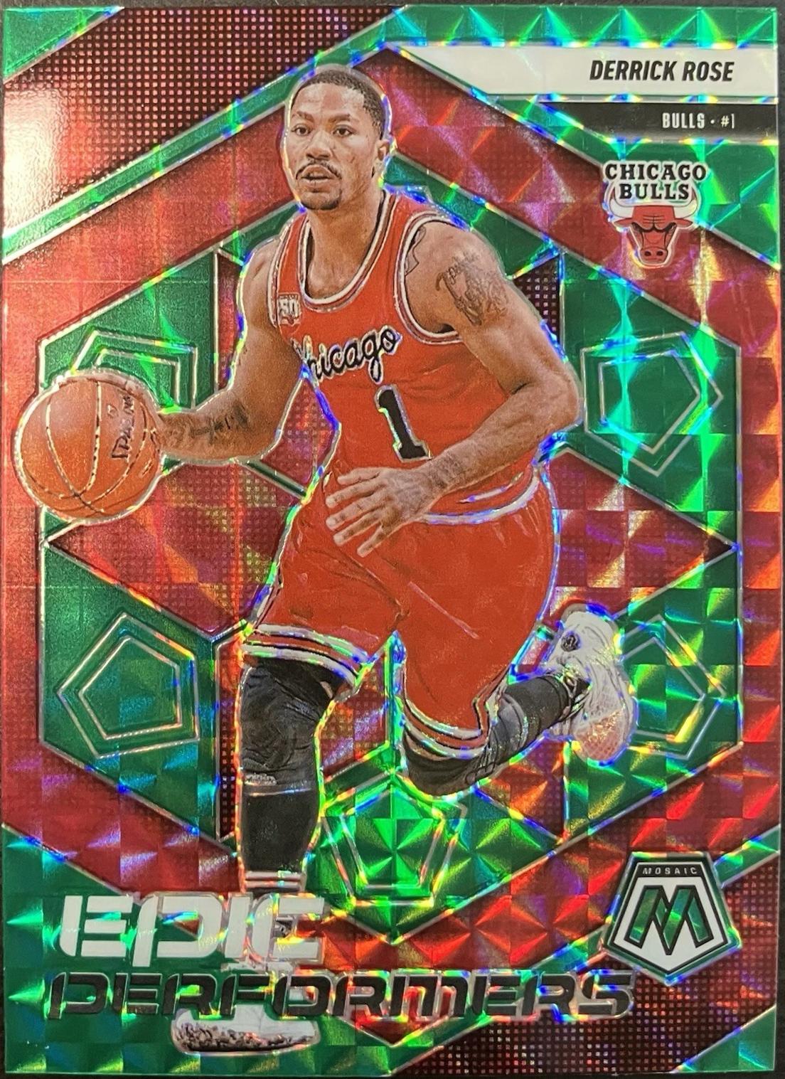 2024 Panini Mosaic Epic Performers Derrick Rose [Green] #17 card