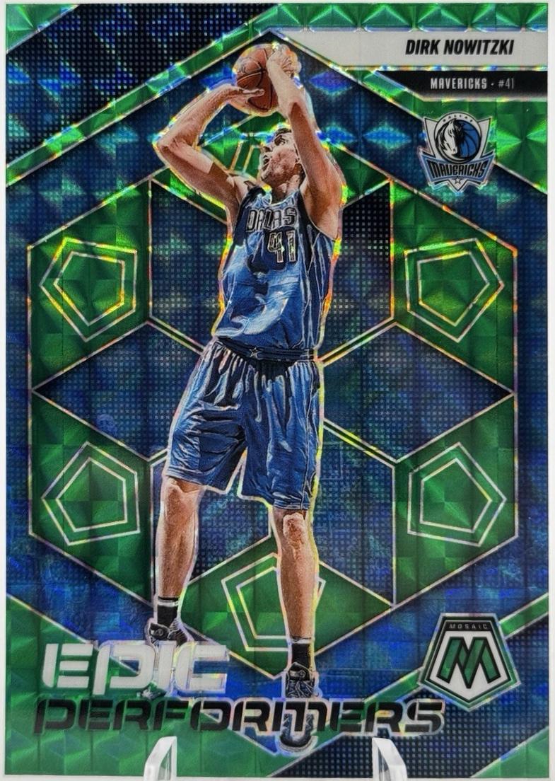 2024 Panini Mosaic Epic Performers Dirk Nowitzki [Green] #18 card