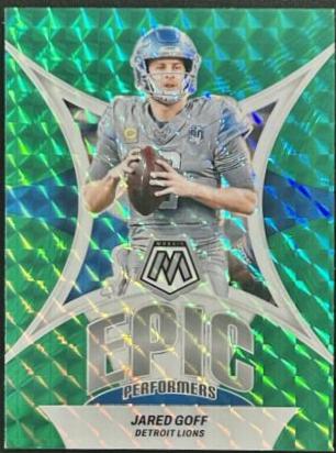 2024 Panini Mosaic Epic Performers Jared Goff [Green] #EP-JG card