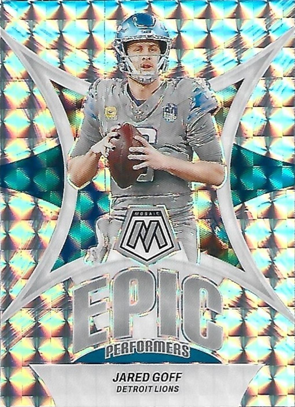 2024 Panini Mosaic Epic Performers Jared Goff [Mosaic] #EP-JG card
