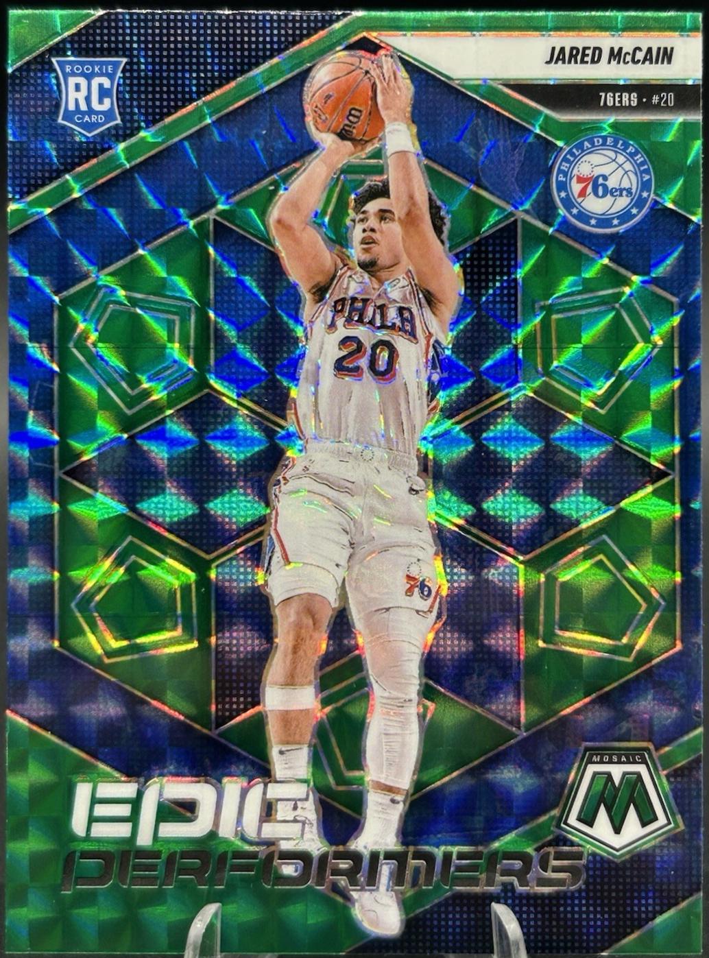 2024 Panini Mosaic Epic Performers Jared McCain [Green] #13 card