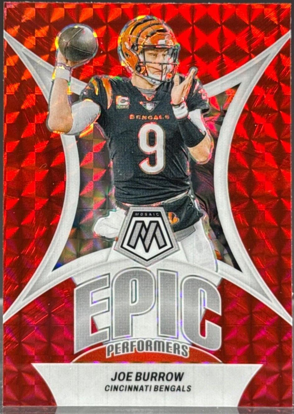 2024 Panini Mosaic Epic Performers Joe Burrow [Red] #EP-JB card
