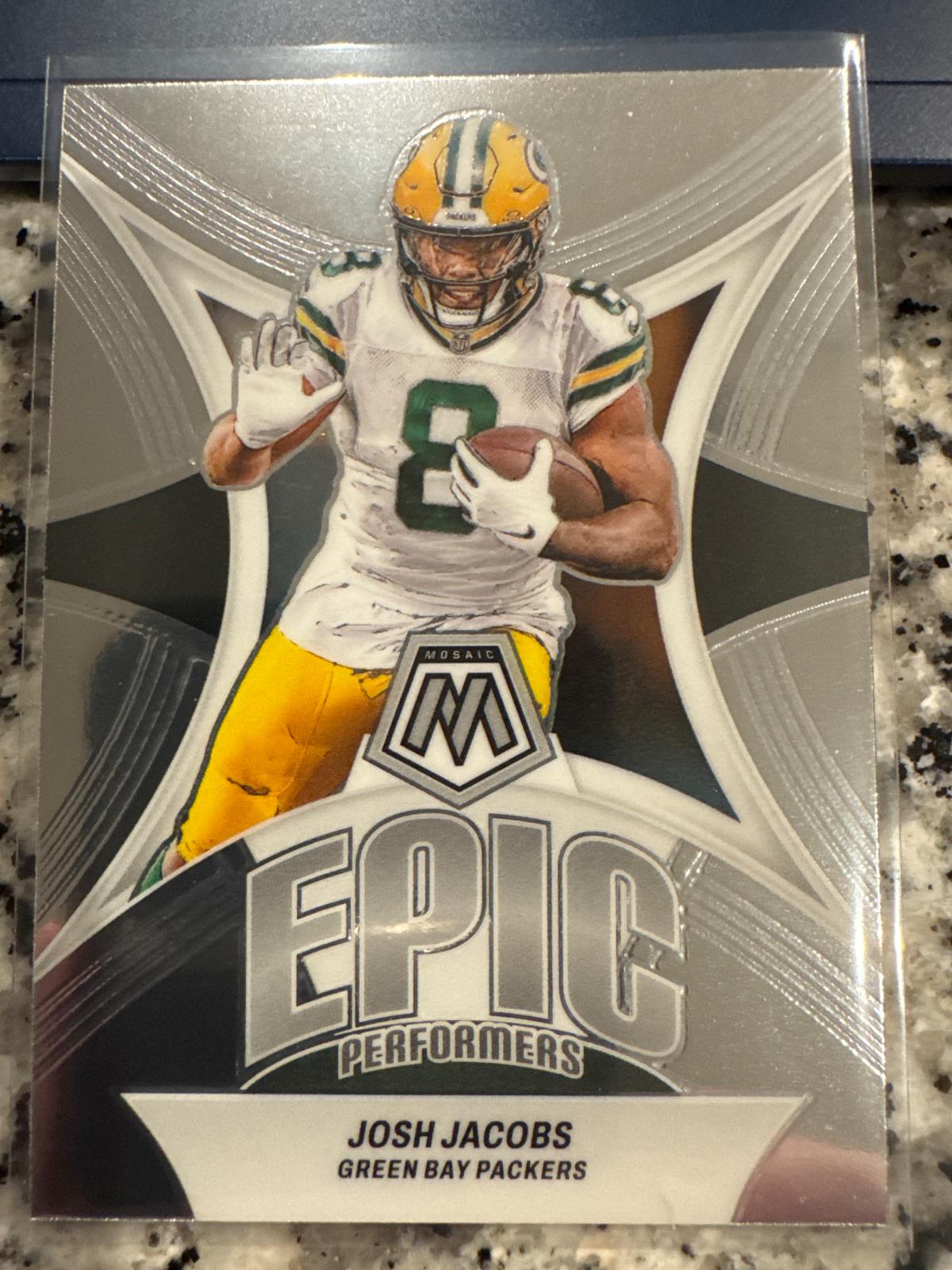 2024 Panini Mosaic Epic Performers Josh Jacobs #EP-JJ card