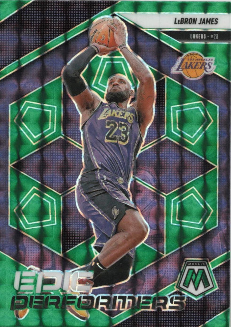 2024 Panini Mosaic Epic Performers LeBron James [Green] #2 card