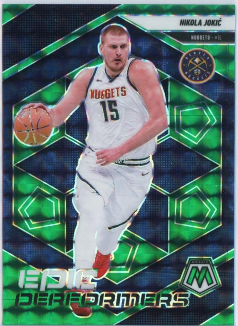 2024 Panini Mosaic Epic Performers Nikola Jokic [Green] #8 card