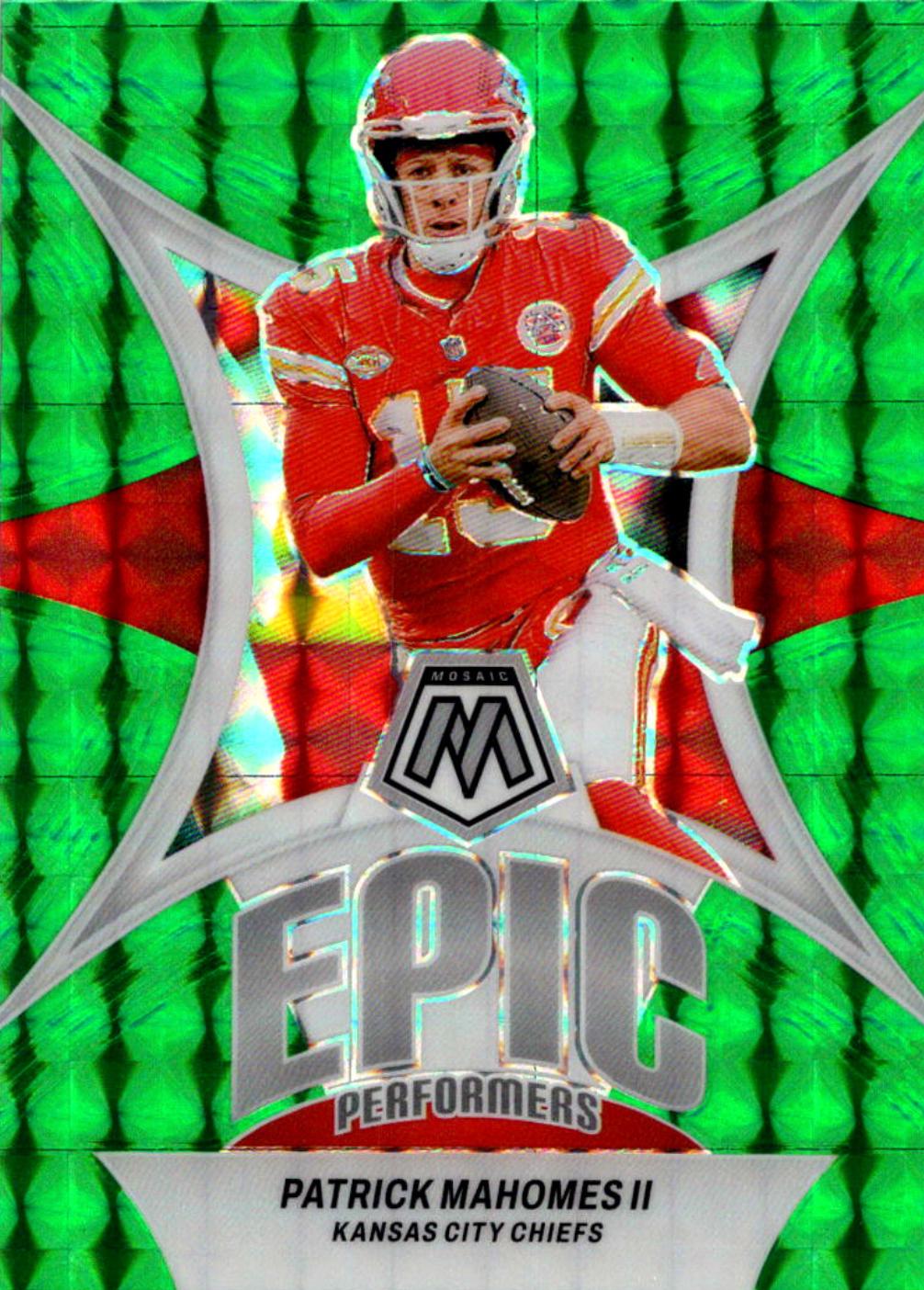 2024 Panini Mosaic Epic Performers Patrick Mahomes II [Green] #EP-PH card