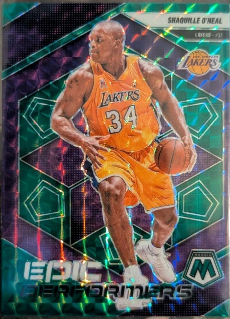 2024 Panini Mosaic Epic Performers Shaquille O'Neal [Green] #16 card