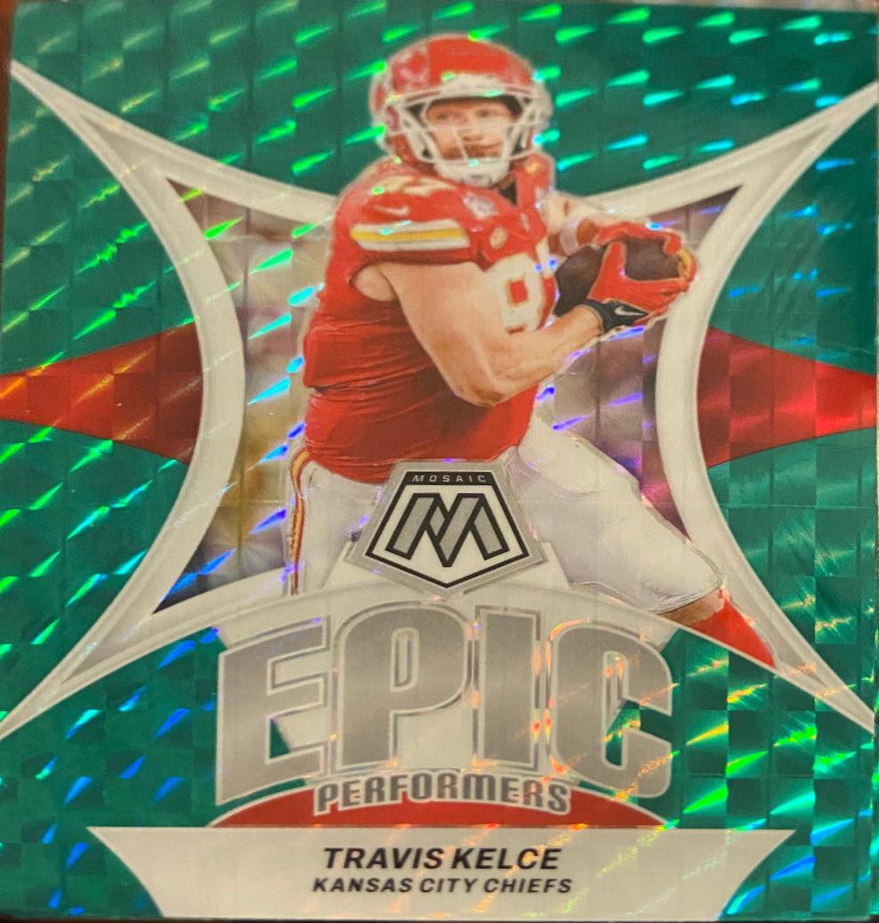 2024 Panini Mosaic Epic Performers Travis Kelce [Green] #EP-TK card