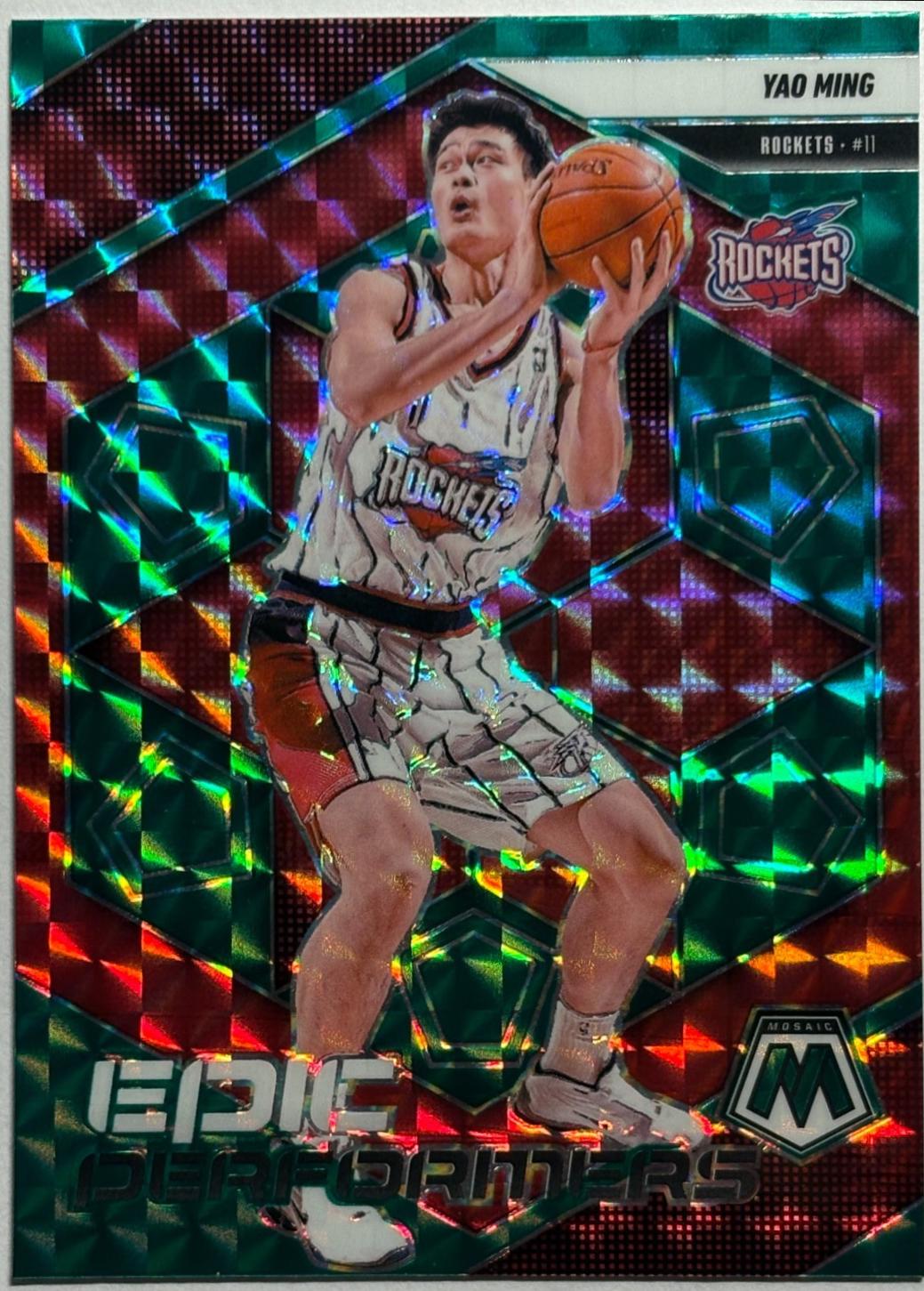 2024 Panini Mosaic Epic Performers Yao Ming [Green] #20 card