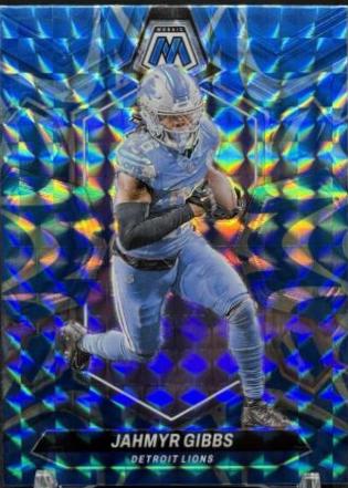 2024 Panini Mosaic Jahmyr Gibbs [Blue Reactive] #73 card