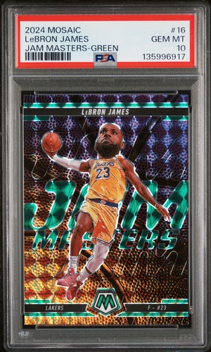 2024 Panini Mosaic Jam Masters LeBron James [Green] #16 card