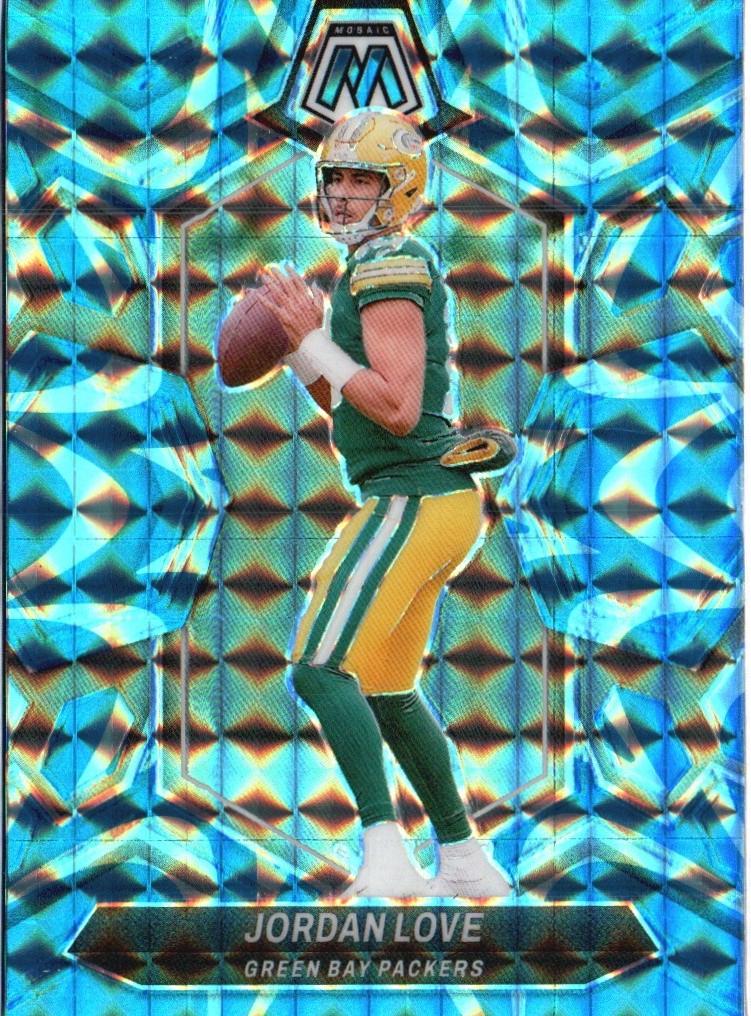 2024 Panini Mosaic Jordan Love [Blue Reactive] #78 card