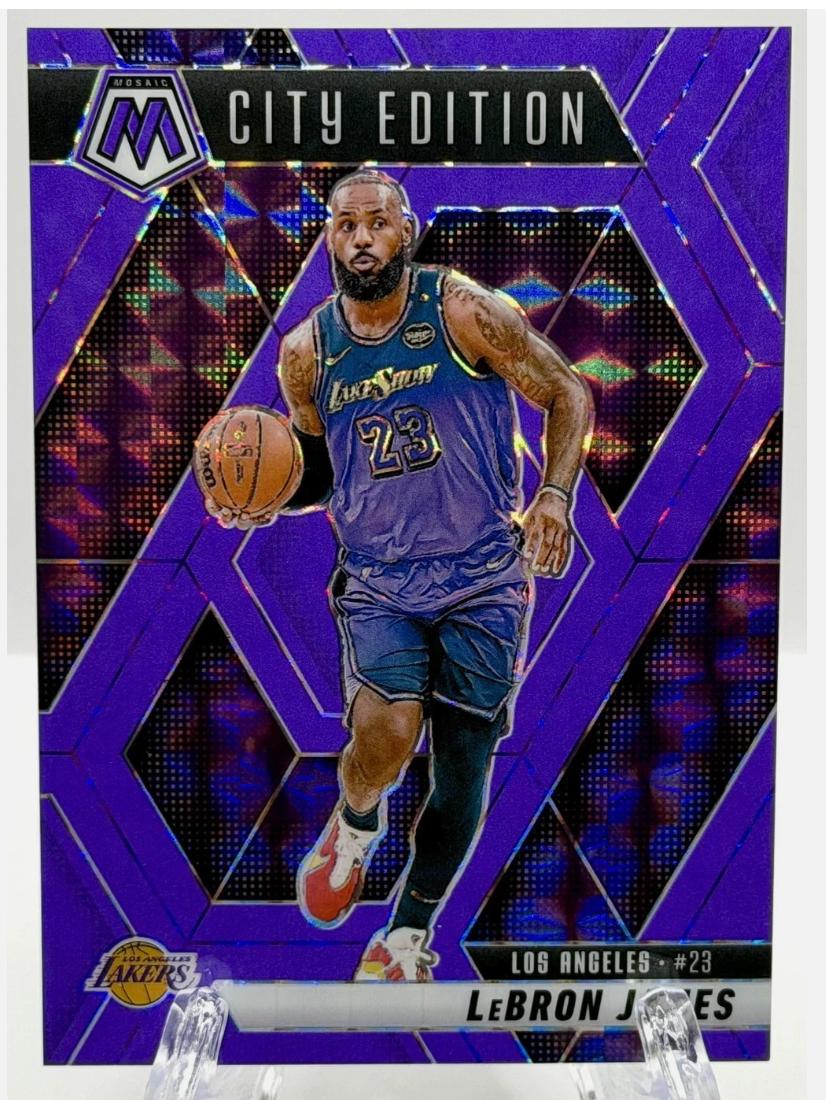 2024 Panini Mosaic LeBron James [Purple Fluorescent] #286 card