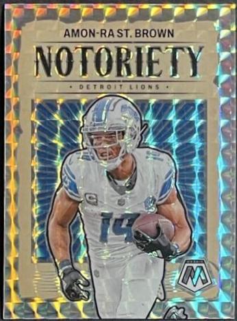 2024 Panini Mosaic Notoriety Amon-Ra St. Brown [Mosaic] #12 card