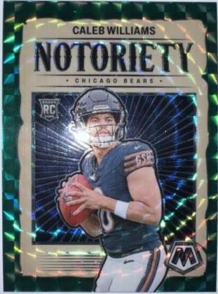 2024 Panini Mosaic Notoriety Caleb Williams [Green] #18 card