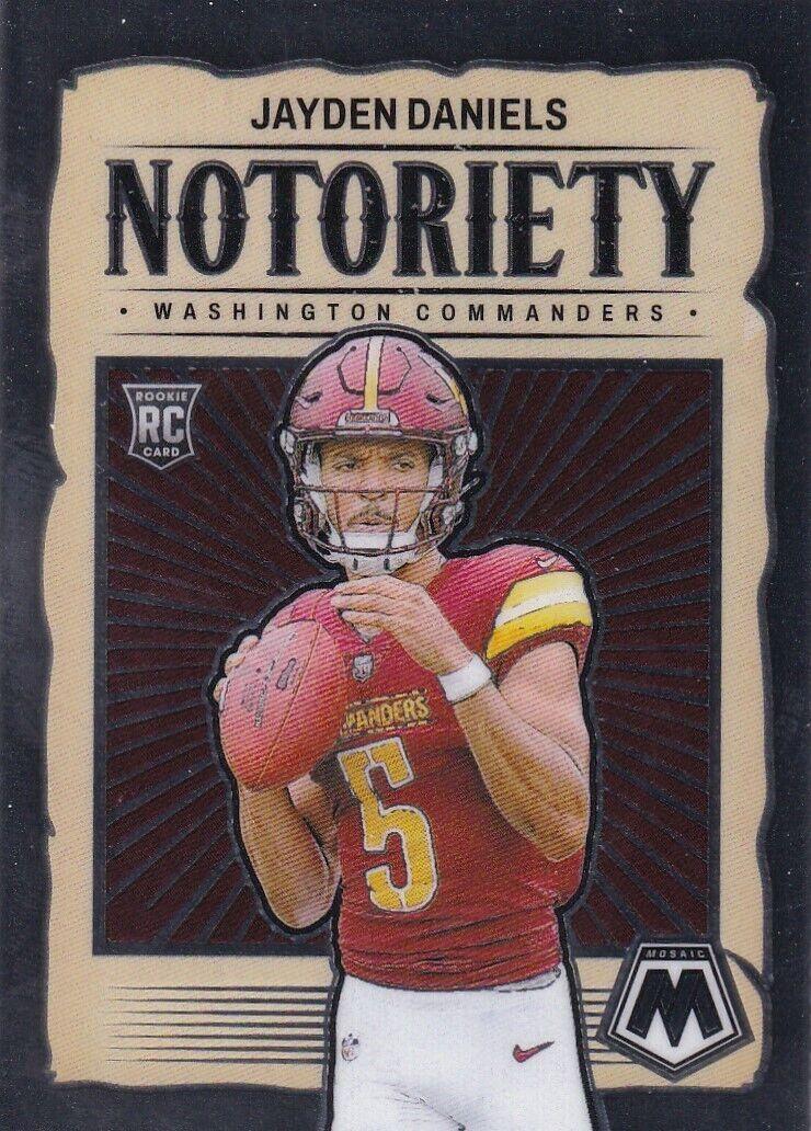 2024 Panini Mosaic Notoriety Jayden Daniels #19 card