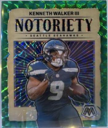 2024 Panini Mosaic Notoriety Kenneth Walker III [Green] #8 card