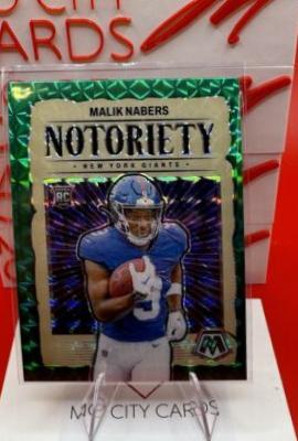 2024 Panini Mosaic Notoriety Malik Nabers [Green] #23 card