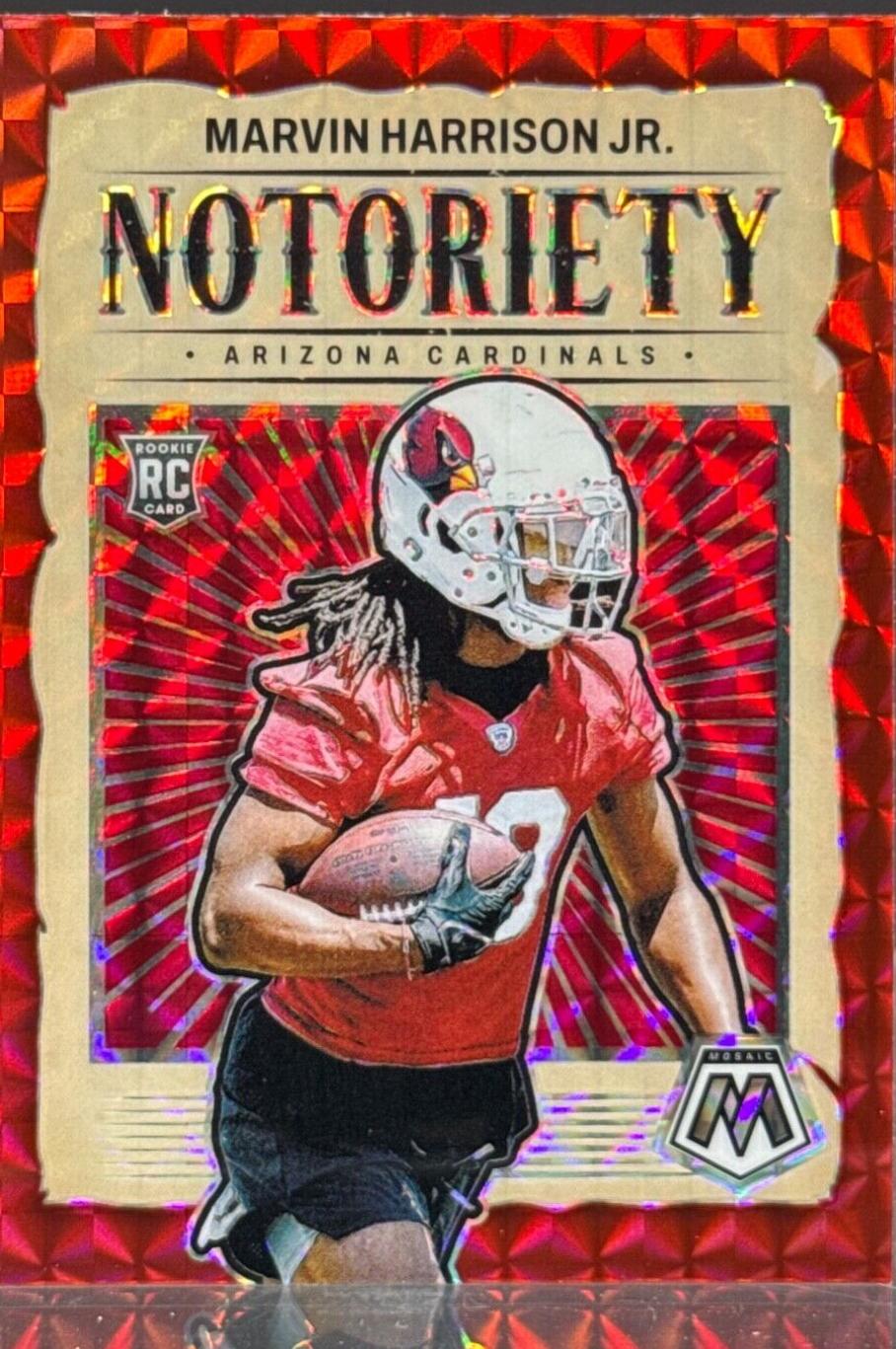 2024 Panini Mosaic Notoriety Marvin Harrison Jr. [Red] #22 card