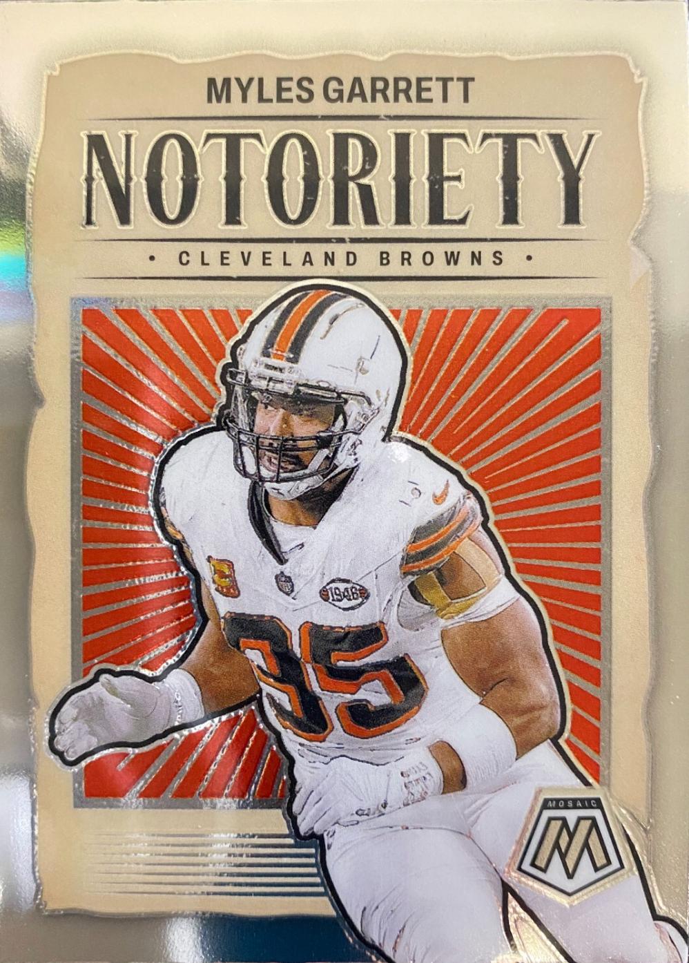 2024 Panini Mosaic Notoriety Myles Garrett #16 card