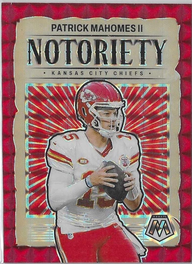 2024 Panini Mosaic Notoriety Patrick Mahomes II [Red] #1 card