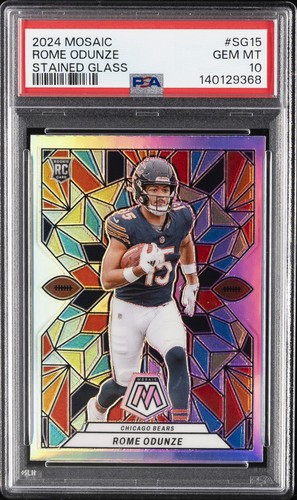 2024 Panini Mosaic Stained Glass Rome Odunze #SG-15 card