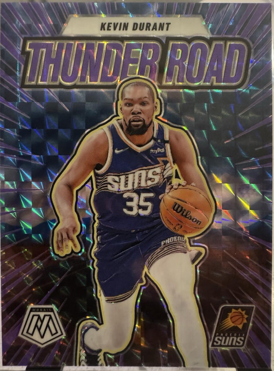 2024 Panini Mosaic Thunder Road Kevin Durant [Purple Fluorescent] #2 card