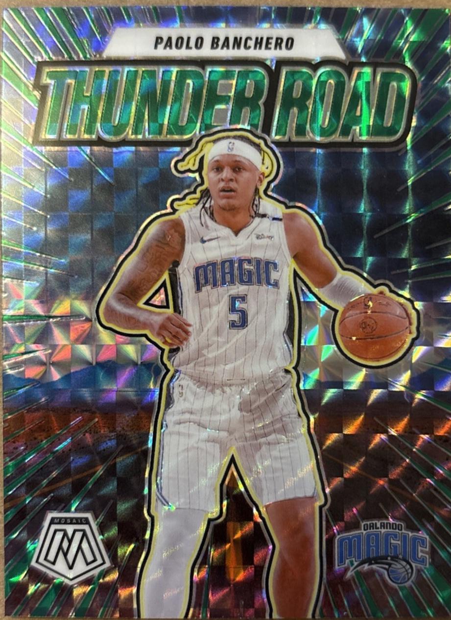 2024 Panini Mosaic Thunder Road Paolo Banchero [Green] #15 card