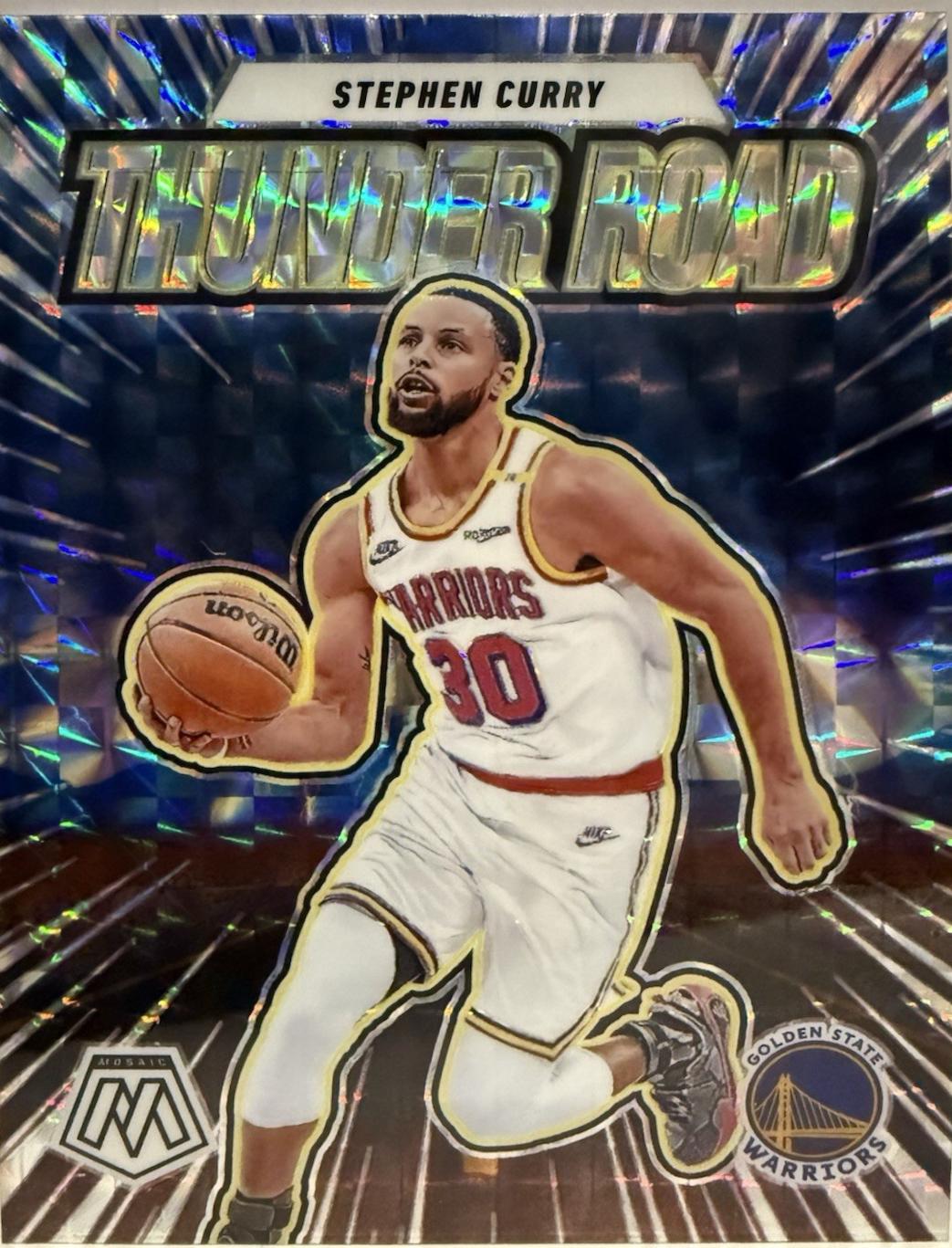 2024 Panini Mosaic Thunder Road Stephen Curry #5 card