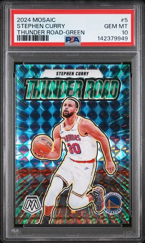 2024 Panini Mosaic Thunder Road Stephen Curry [Green] #5 card