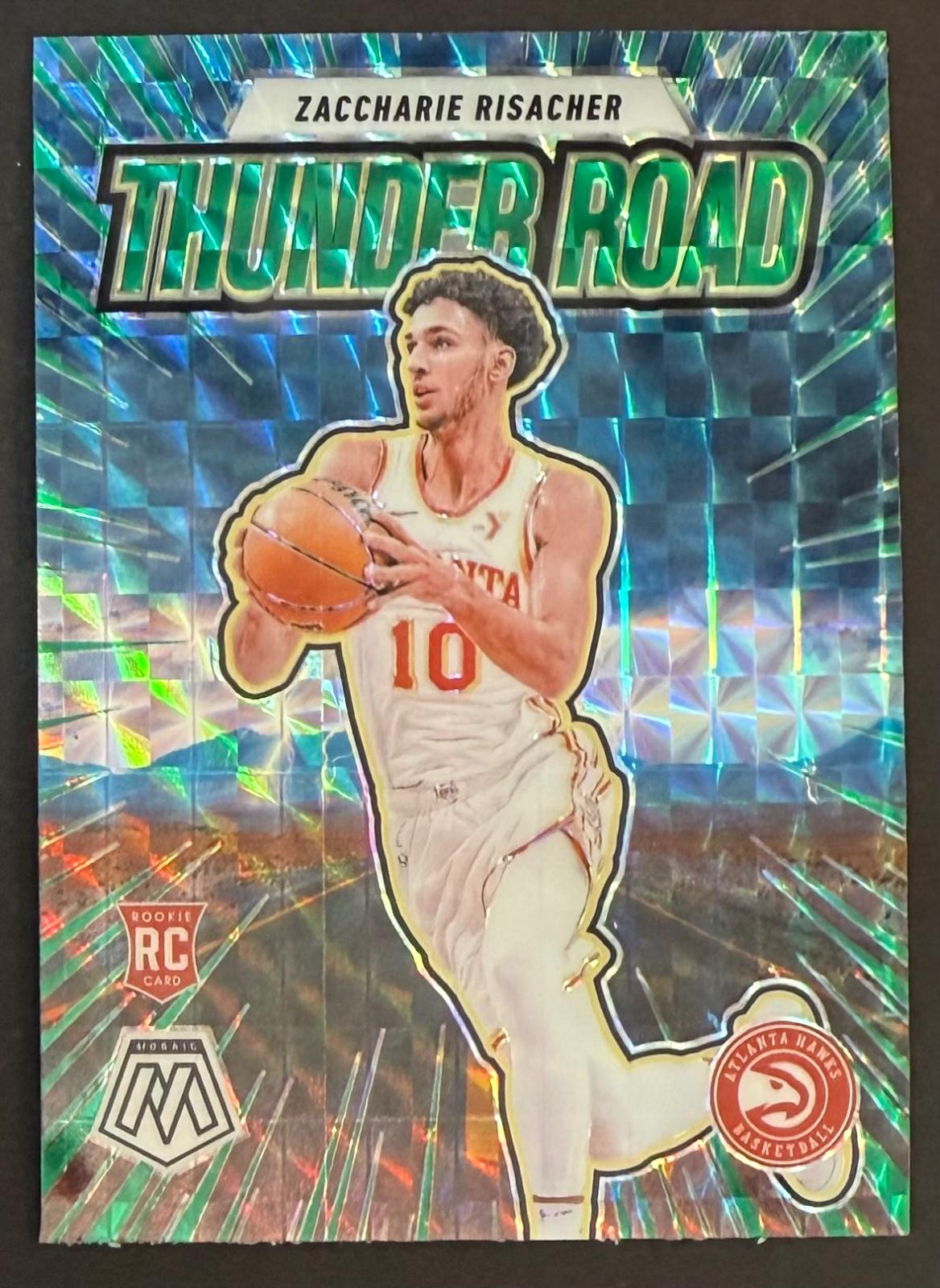 2024 Panini Mosaic Thunder Road Zaccharie Risacher [Green] #20 card