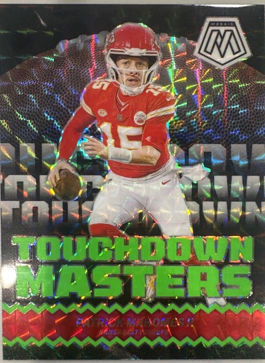 2024 Panini Mosaic Touchdown Masters Patrick Mahomes II [Green Fluorescent] #TM-PMS card